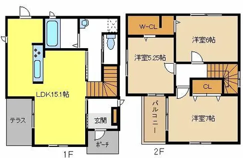 愛知県名古屋市中川区牛立町4丁目【一戸建】の間取り
