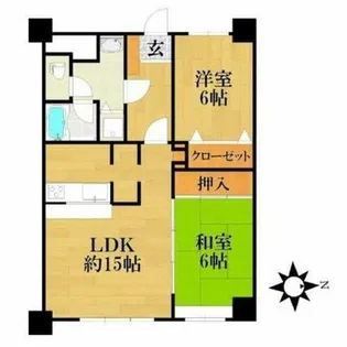 グランピアマンション津福【1006号室】の間取り