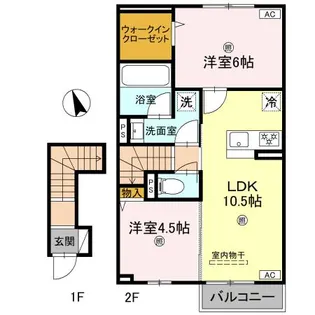 シャトレⅡ【203号室】の間取り