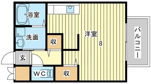 コンフォートテクノⅡ A【201号室】の間取り