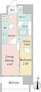 シーズンフラッツ矢場【5階】の間取り