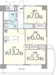 リバーフィールド茨木【5階】の間取り