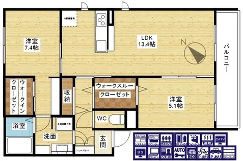 セントラルヴィレッジ【3階】の間取り