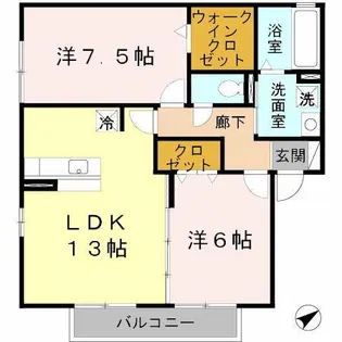 ルミリューはくよう【1階】の間取り