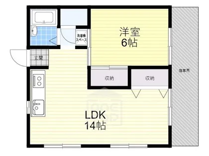 オークス【1階】の間取り