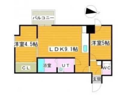 グランドジョラスN6【4階】の間取り