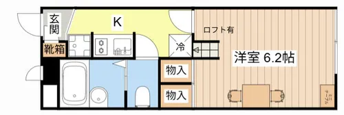 CLAIR南彦根【108号室】の間取り