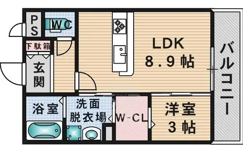 ヘルト・シュトラーセ【1階】の間取り