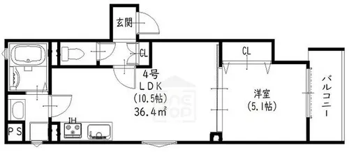 ラモーナ一津屋1【2階】の間取り