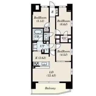 S-FORT大阪同心【3階】の間取り