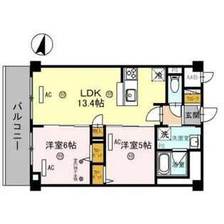 大阪府大阪市城東区今福西4丁目【マンション】の間取り