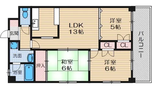 ヌーヴェレール3【5階】の間取り