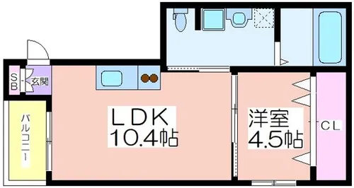 フレイランス中加賀屋【3階】の間取り