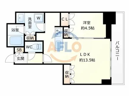 グランドメゾン新梅田タワー THE CLUB RESIDENCE【15階】の間取り