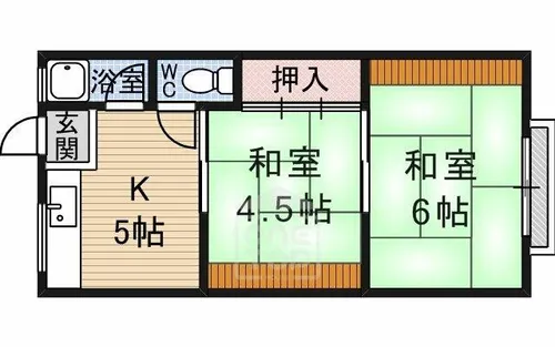 阪口ハイツ【1階】の間取り