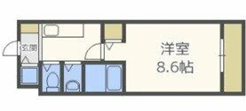 ボンジュール西九条【5階】の間取り