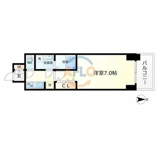 S-RESIDENCE福島玉川Uno【4階】の間取り