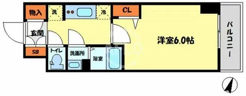 プレサンス福島吉野ミナージ【4階】の間取り