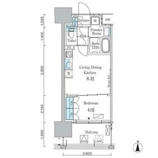アーバンドルフ天満【13階】の間取り