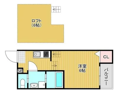 ハーモニーテラス巽北Ⅱ【1階】の間取り
