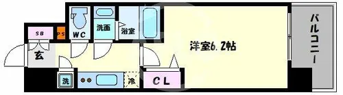 ファーストフィオーレ天王寺筆ヶ崎EYE【6階】の間取り