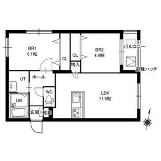 piu dolce(ピゥドルチェ)新道東【4階】の間取り