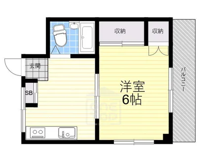 1DKの間取り画像