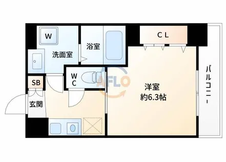ウインズコート西中島【8階】の間取り