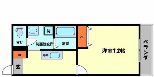 メゾン・ド・ノワ・森之宮【4階】の間取り