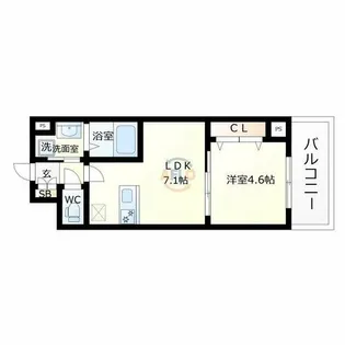 マーベラスコート巽東【6階】の間取り