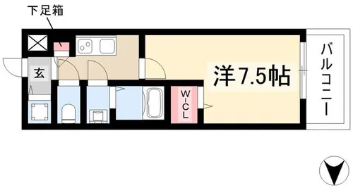 エスリード新栄マルス【13階】の間取り