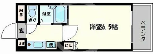 リバティ桜川【3階】の間取り