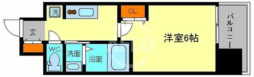 PARK HILLS今里蘭【606号室】の間取り