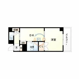 新大阪グランドハイツ北【6階】の間取り