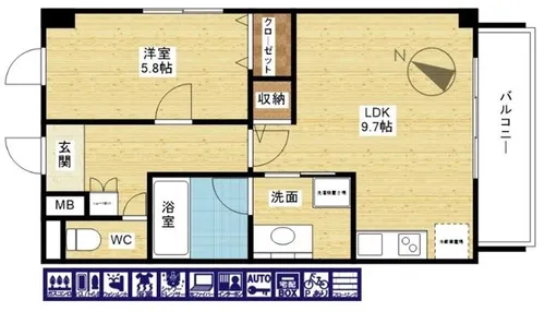 サンロード新和Ⅱ【1階】の間取り
