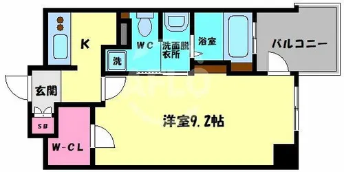 ルーセントオーデン難波【5階】の間取り