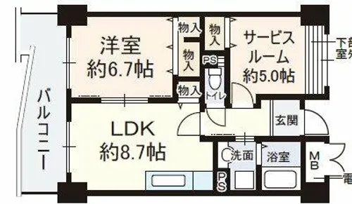 ソラーレN【7階】の間取り