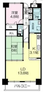 日光ハイツ加古川壱番館【4階】の間取り