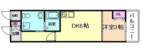 大阪府大阪市西淀川区竹島3丁目【アパート】の間取り