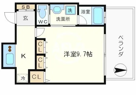 アーバネックス南堀江【4階】の間取り