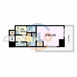 エスリード弁天町南【5階】の間取り