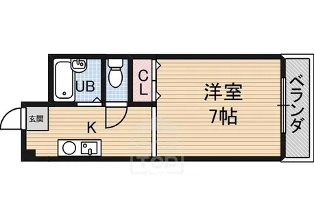 アルファコート茨木【1階】の間取り