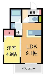 アビタシオン西宮【103号室】の間取り