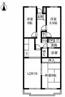 クレール壱番館【5階】の間取り