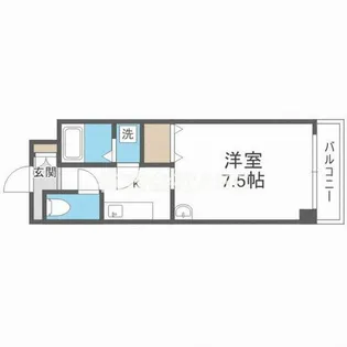 Blue Bee桜川駅前【502号室】の間取り