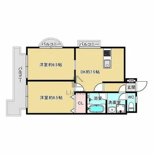 エステート・モア博多【301号室】の間取り