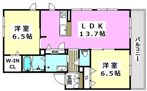 アトリエール茨木【301号室】の間取り
