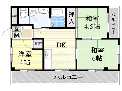 フルールハイツ【3階】の間取り