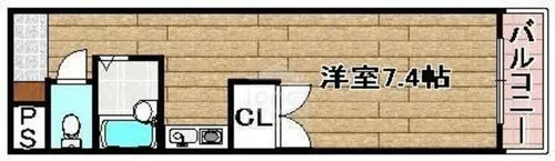 1Rの間取り画像