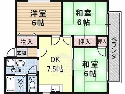 すみれハイツ1【2階】の間取り